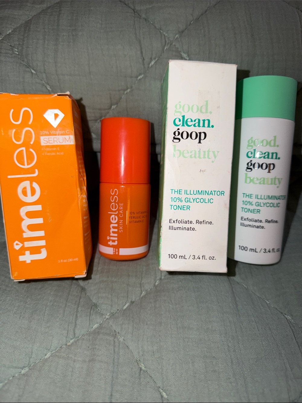 Bright and Resurface Bundle! Timeless Vitamin C & Glycolic 10% toner! RV: $55!!